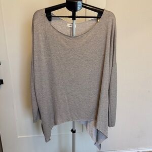 ADORA Gray Long Sleeve Asymmetrical Top